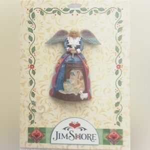Jim Shore Angel Pin with Blue and Pink Accents